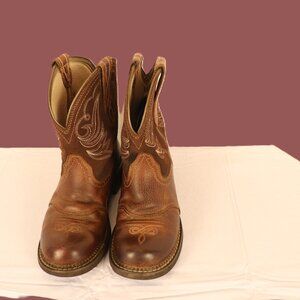 Ariat Men's Western Boots Brown Size 81/2B In V Good Condition Style 10029492